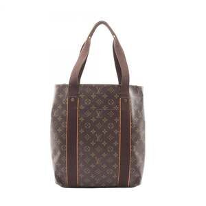 LOUIS VUITTON Authentic Brown Monogram Leather Tote Bag